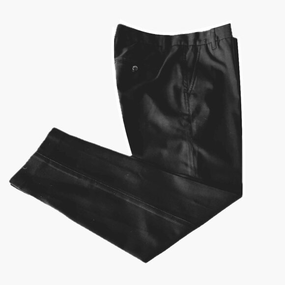 Vince Dress Pants Wms Sz 8 Lightweight Black Flat Front Straight Leg Chino EUC - Picture 5 of 14